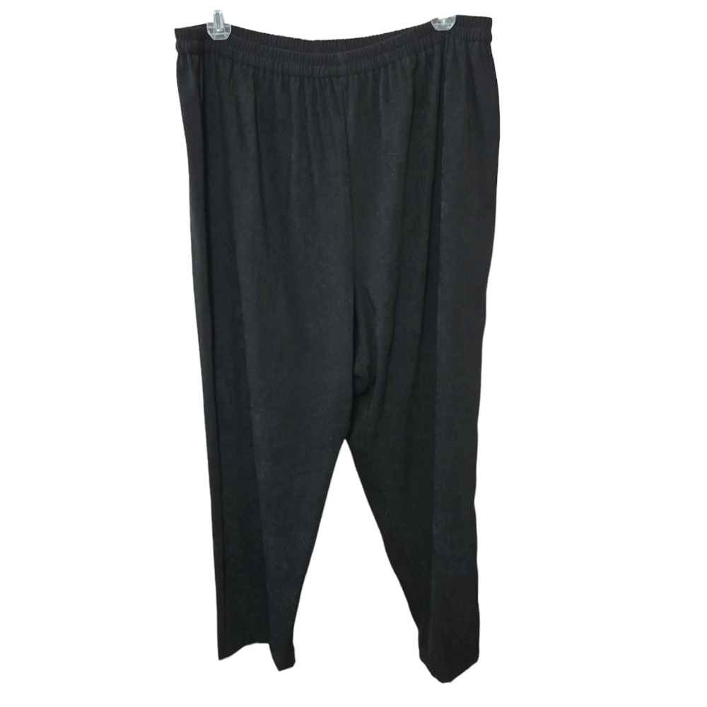 R&K Originals Women's Plus Size 20 Pants Black Velour Excellent Condition